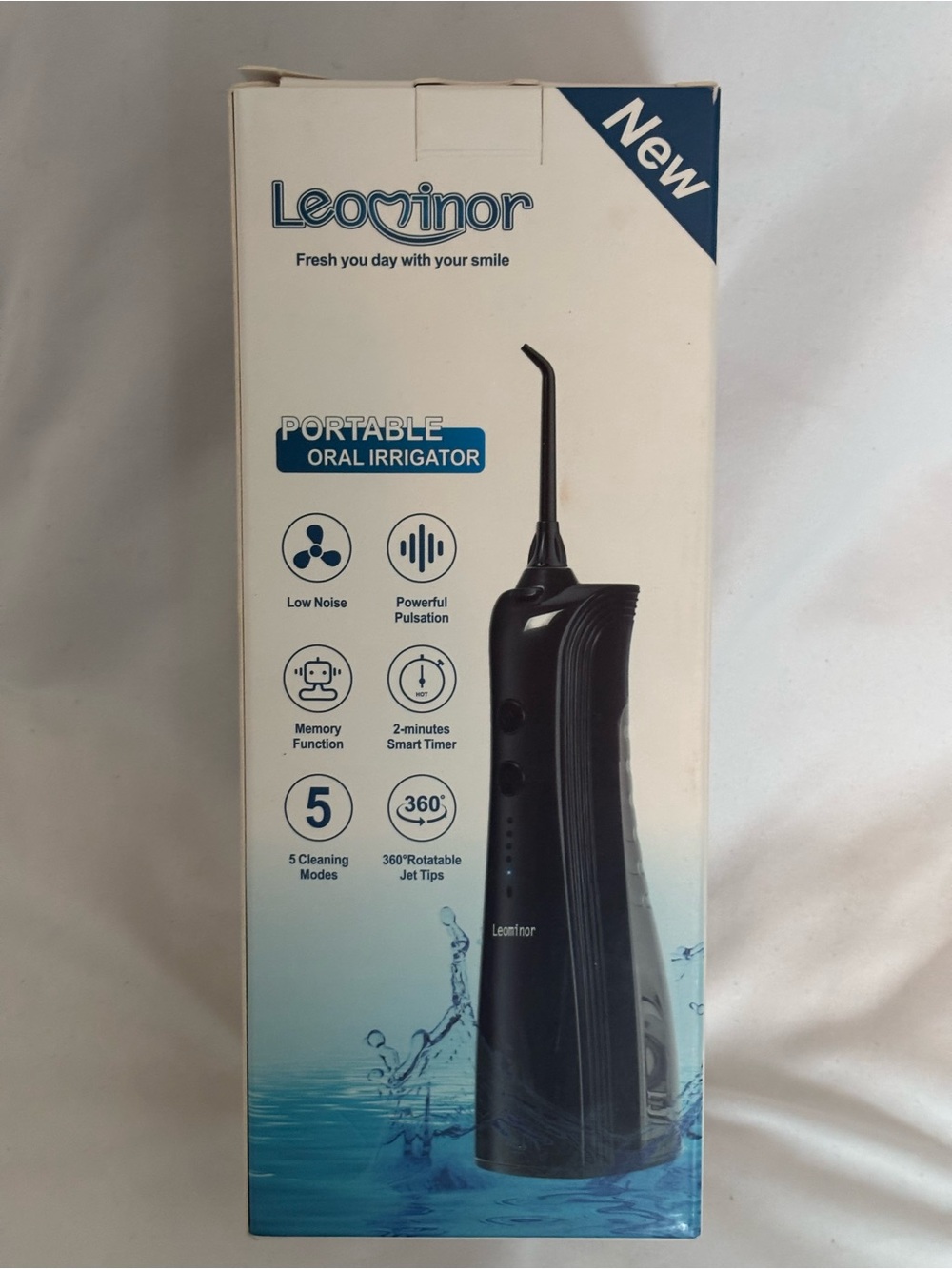 Leovinor Portable Oral Irrigator - Black/Blue